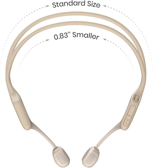 Shokz OpenRun Pro Mini Bone Conduction Headphones – Beige – view 2 | All Performance Bicycles