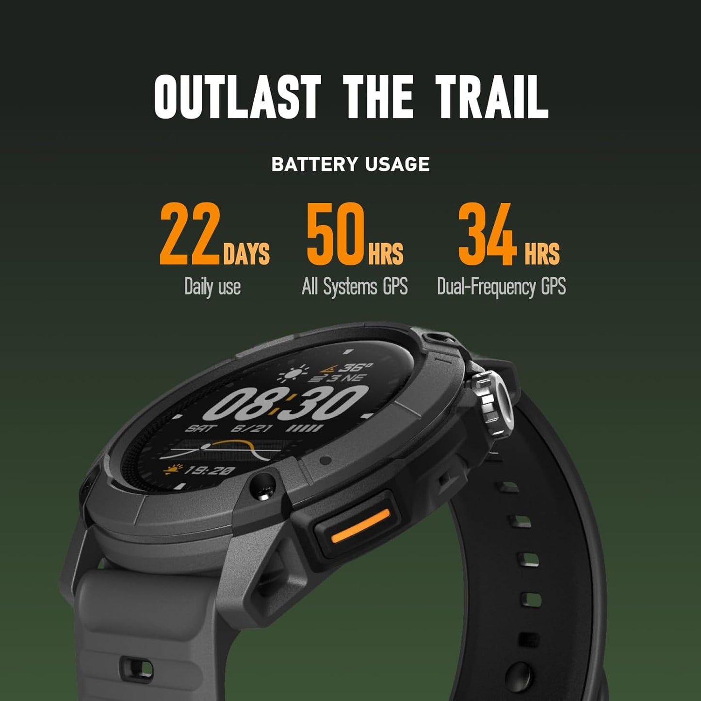 COROS NOMAD GPS Watch - Dark Grey