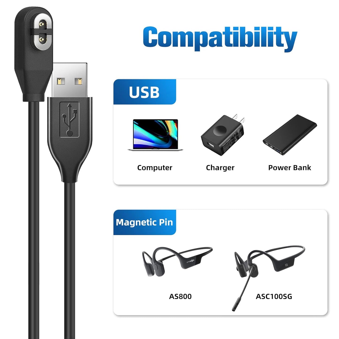 OpenRun/Pro Magnetic Charging Cable