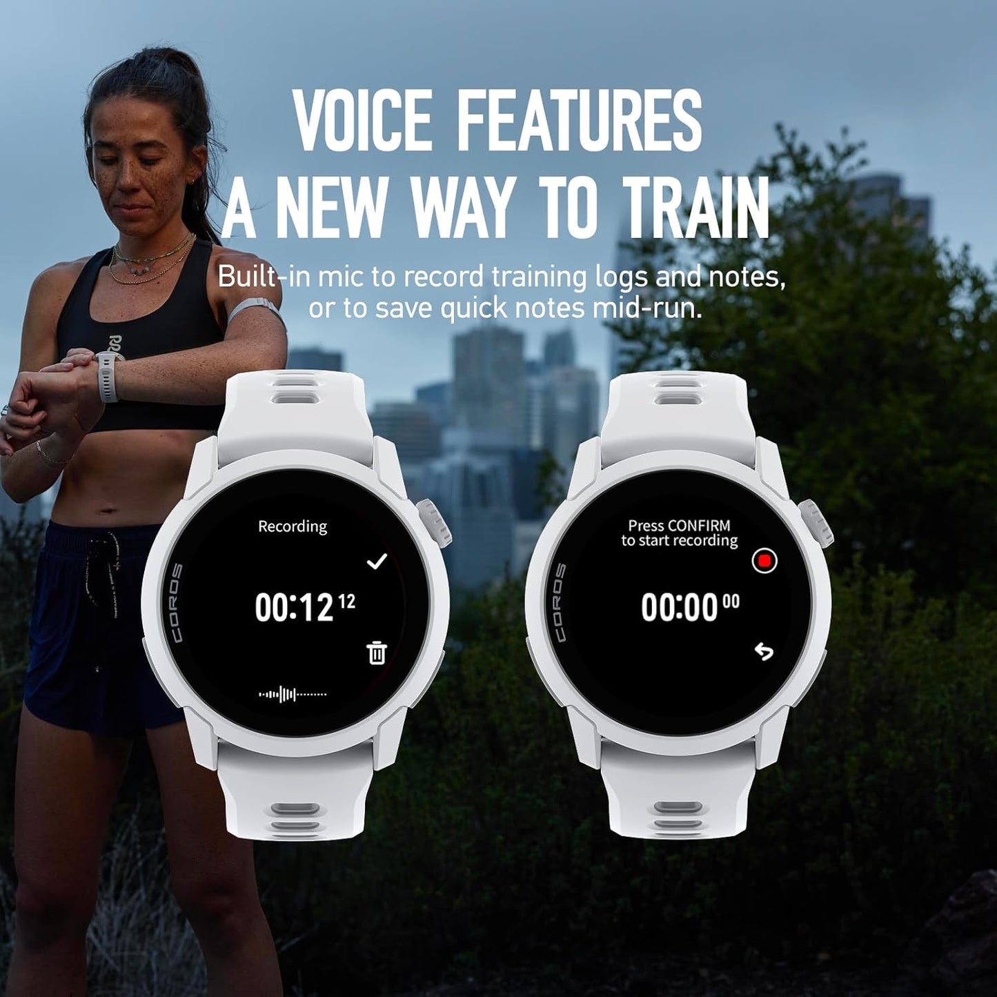 COROS PACE 4 GPS Sport Watch White w/ Silicone Band