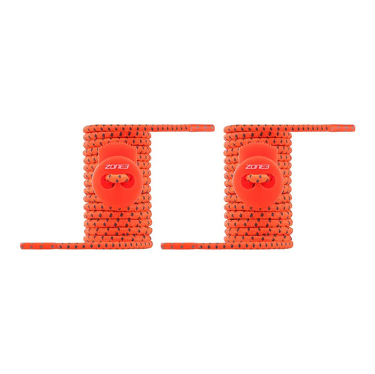 Zone3 Elastic No-Tie Laces – Orange – view 2 | All Performance Bicycles